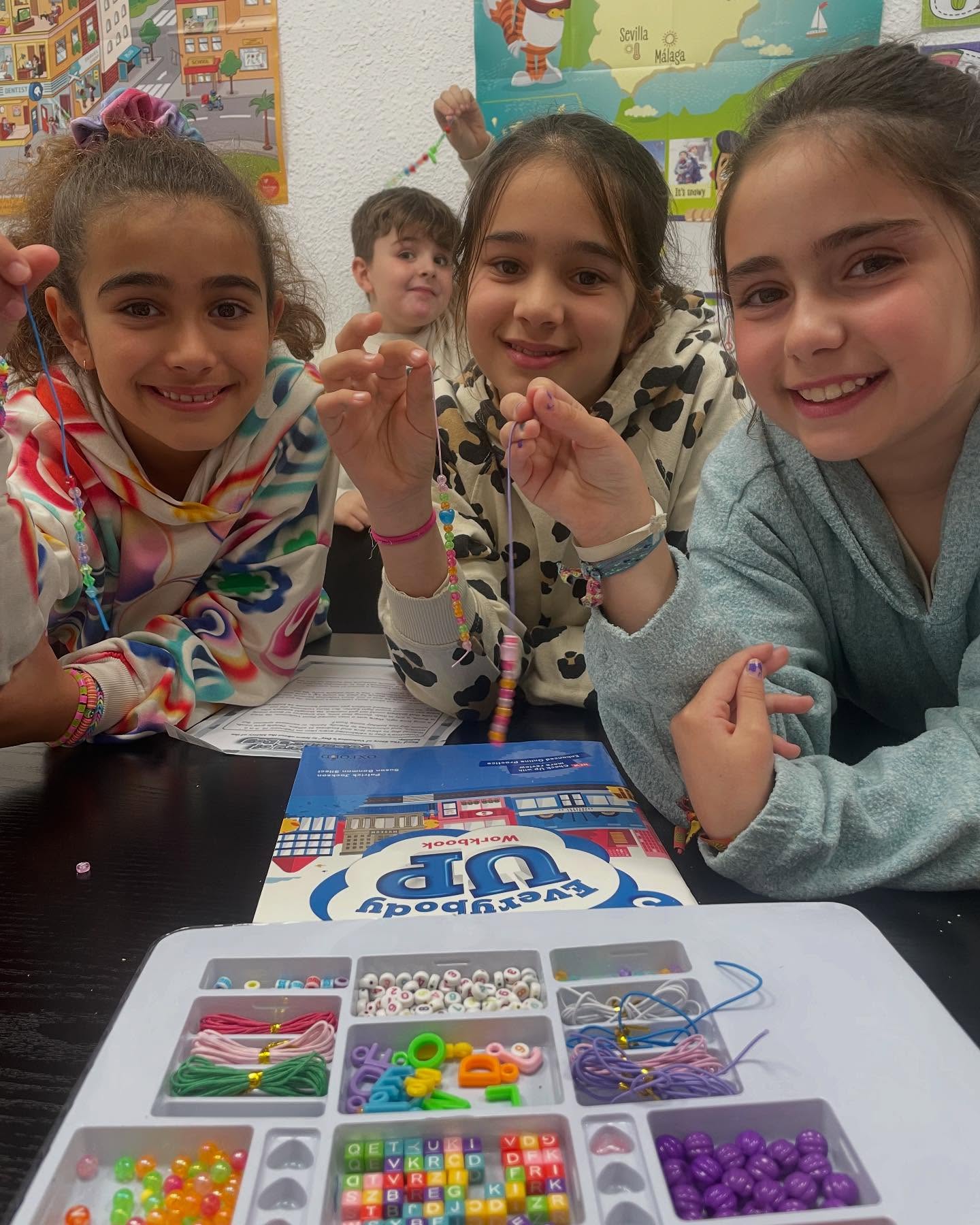 Friendship bracelets at Advance Language Centre for Valentine's Day